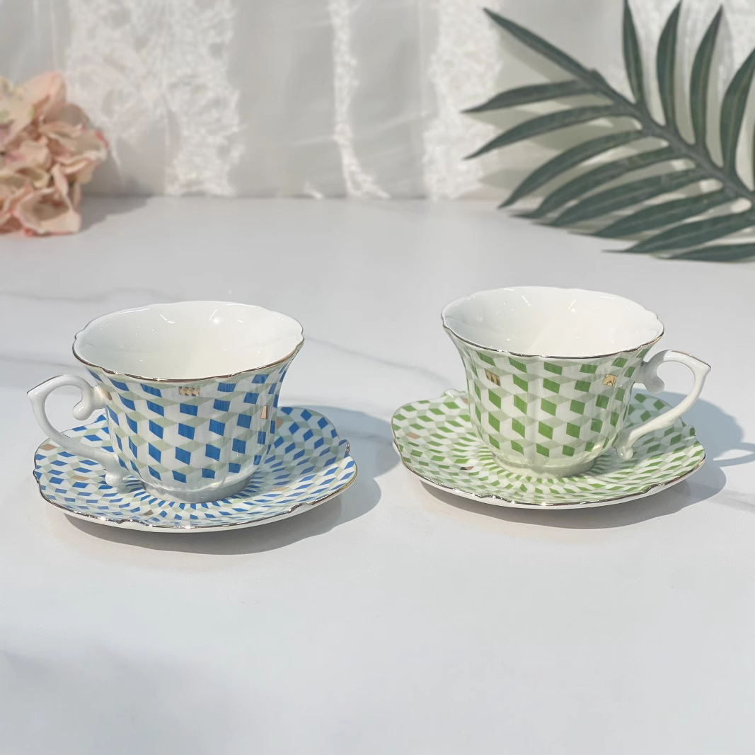Coffee Tea Green - Lichte luxe blauwe en groene paar