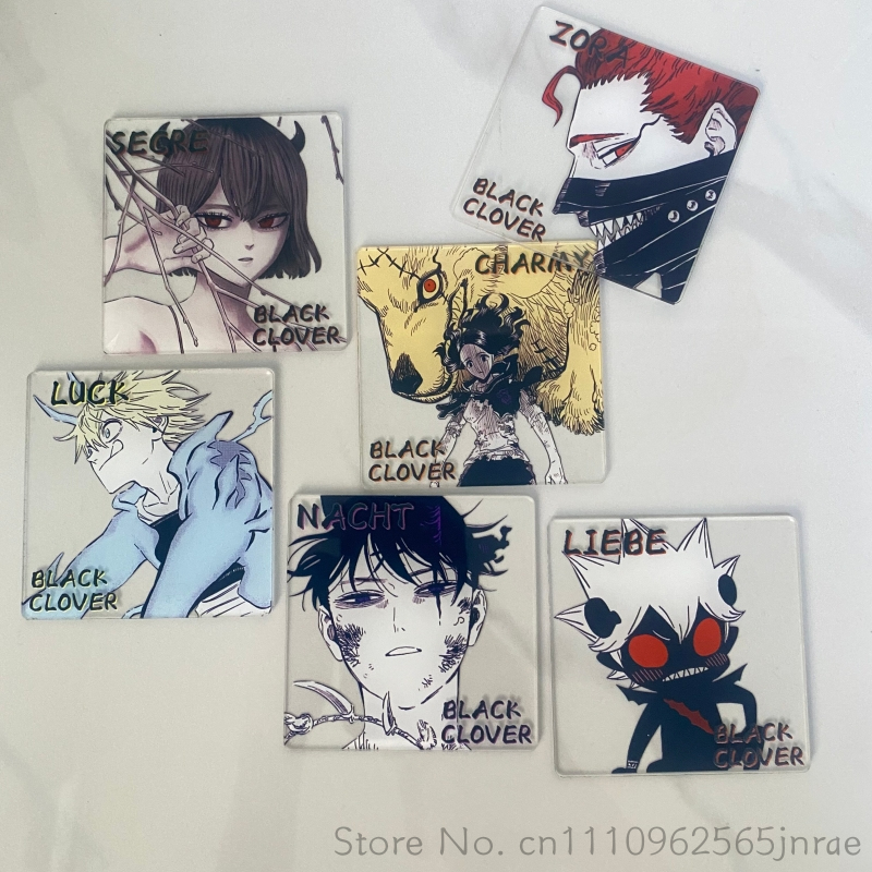 Coffee Y Tea - Zwarte Klaver Anime Creatieve Acryl Coaster