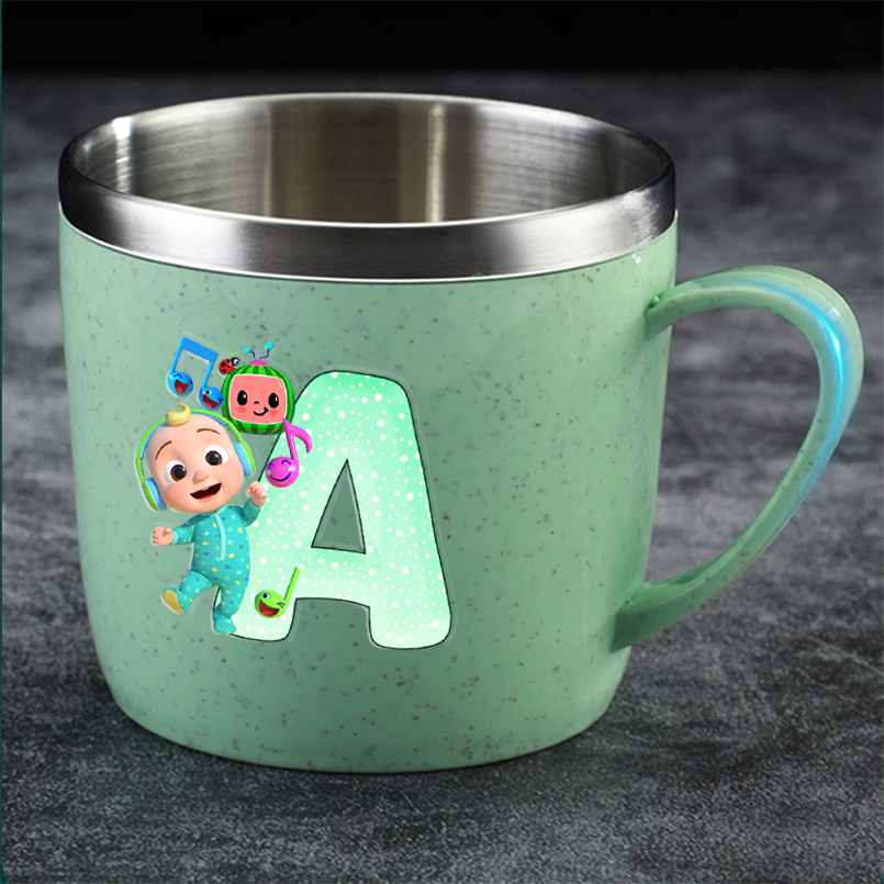 Good Coffee Tea - Cocomelons roestvrijstalen waterbekers cartoon gedrukte brief