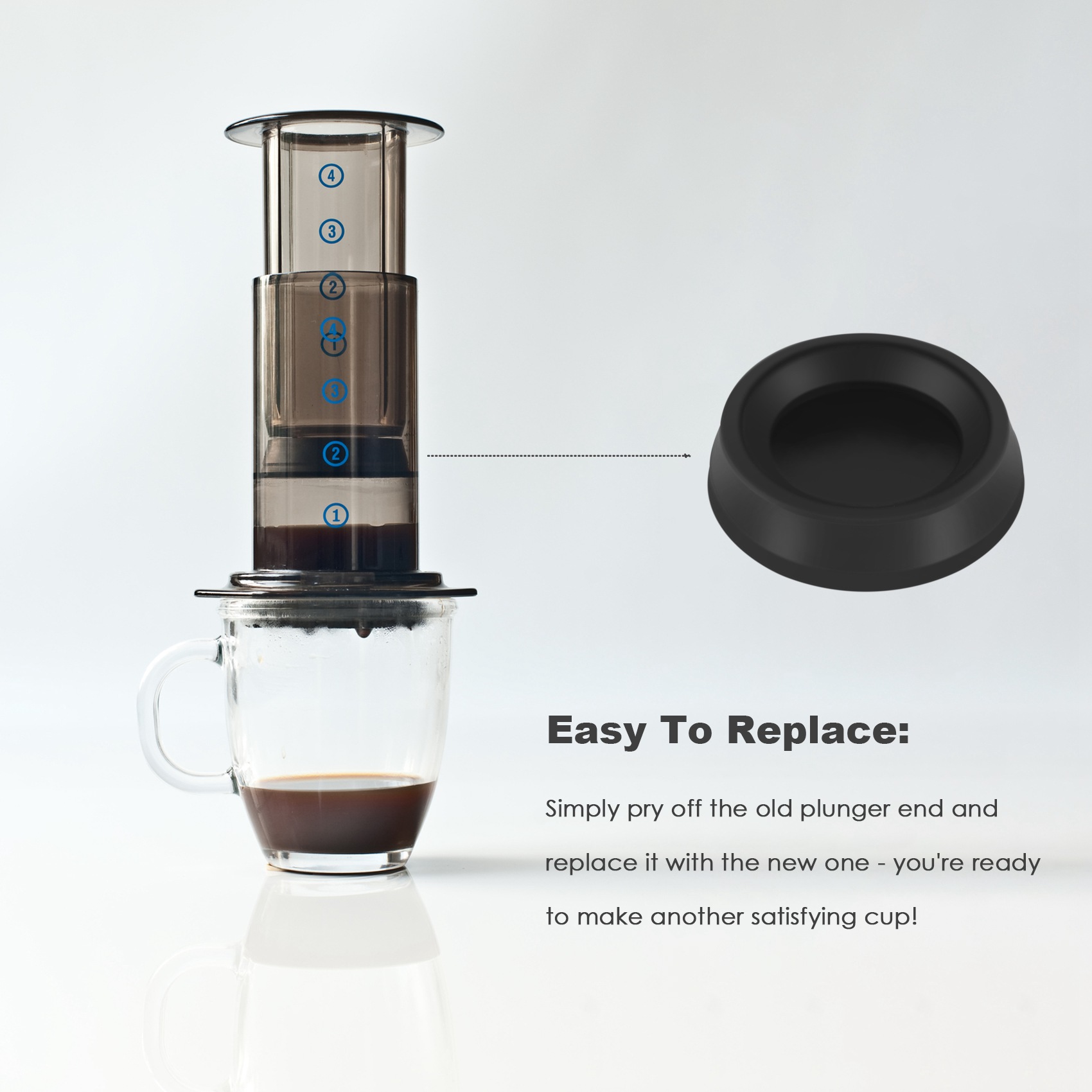 Aeropress Coffee Maker - B15C rubberen afdichting voor de plunjer,