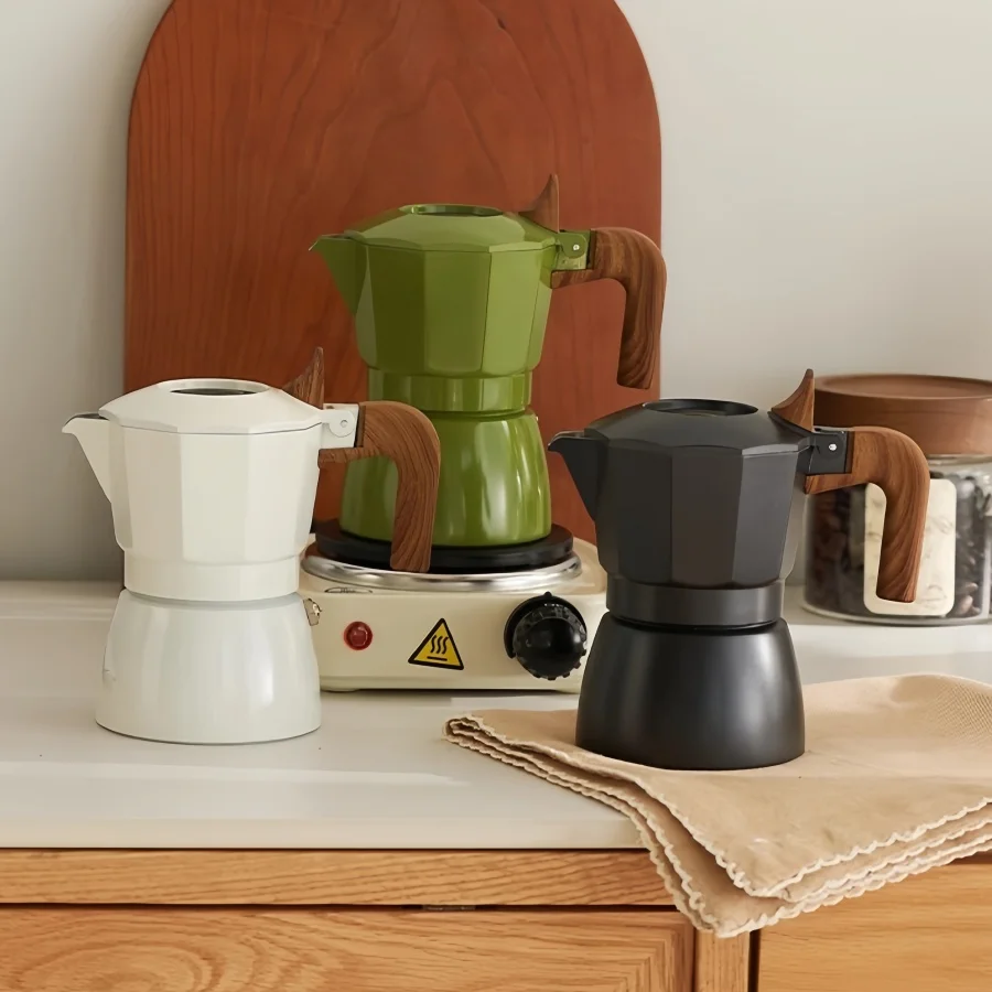 Coffee Tea Chocolate - 100ml Koffiepot met dubbele klep Espresso-extractieketel