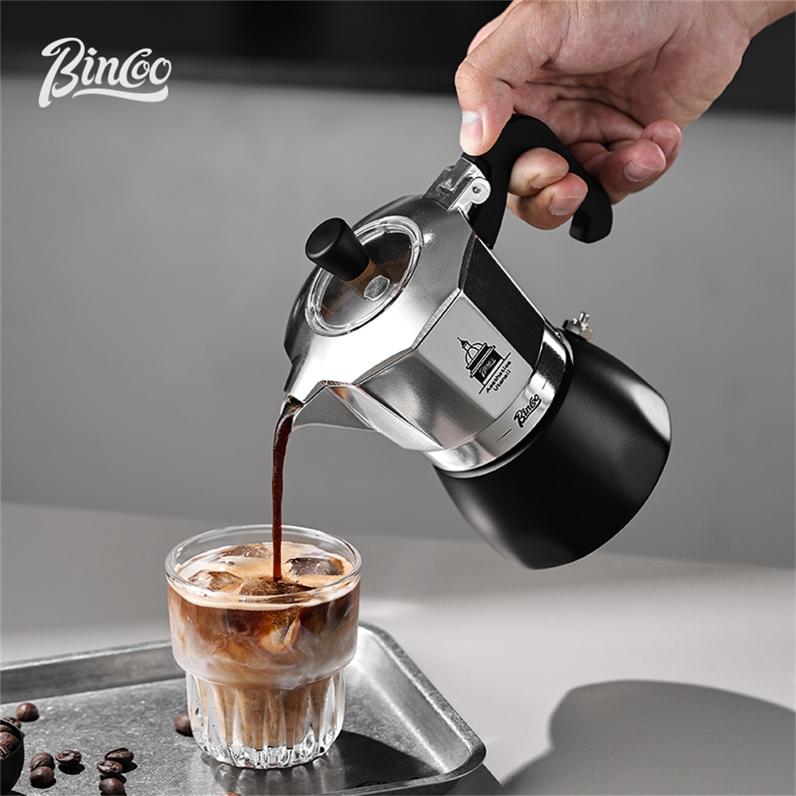 Coffee Tea Chocolate - BINCOO Moka Pot met dubbele klep,