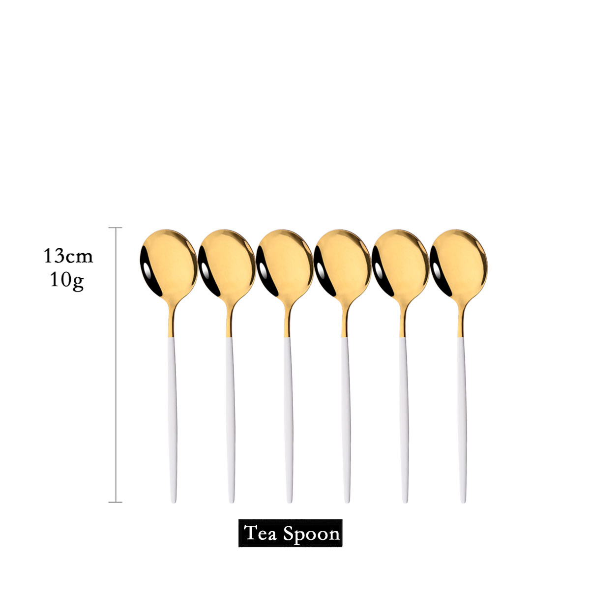 Coffee Tea Sugar Canister Set - 6 stuks spiegel wit goud theelepel