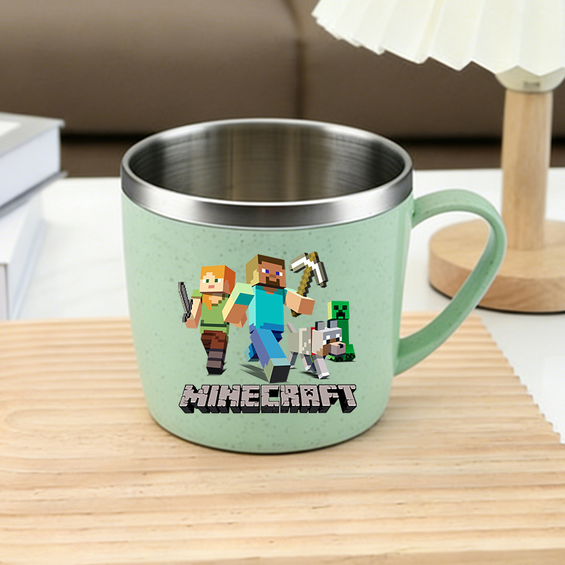 Coffee Y Tea - Minecrafted roestvrijstalen waterbekers spel koffie melk