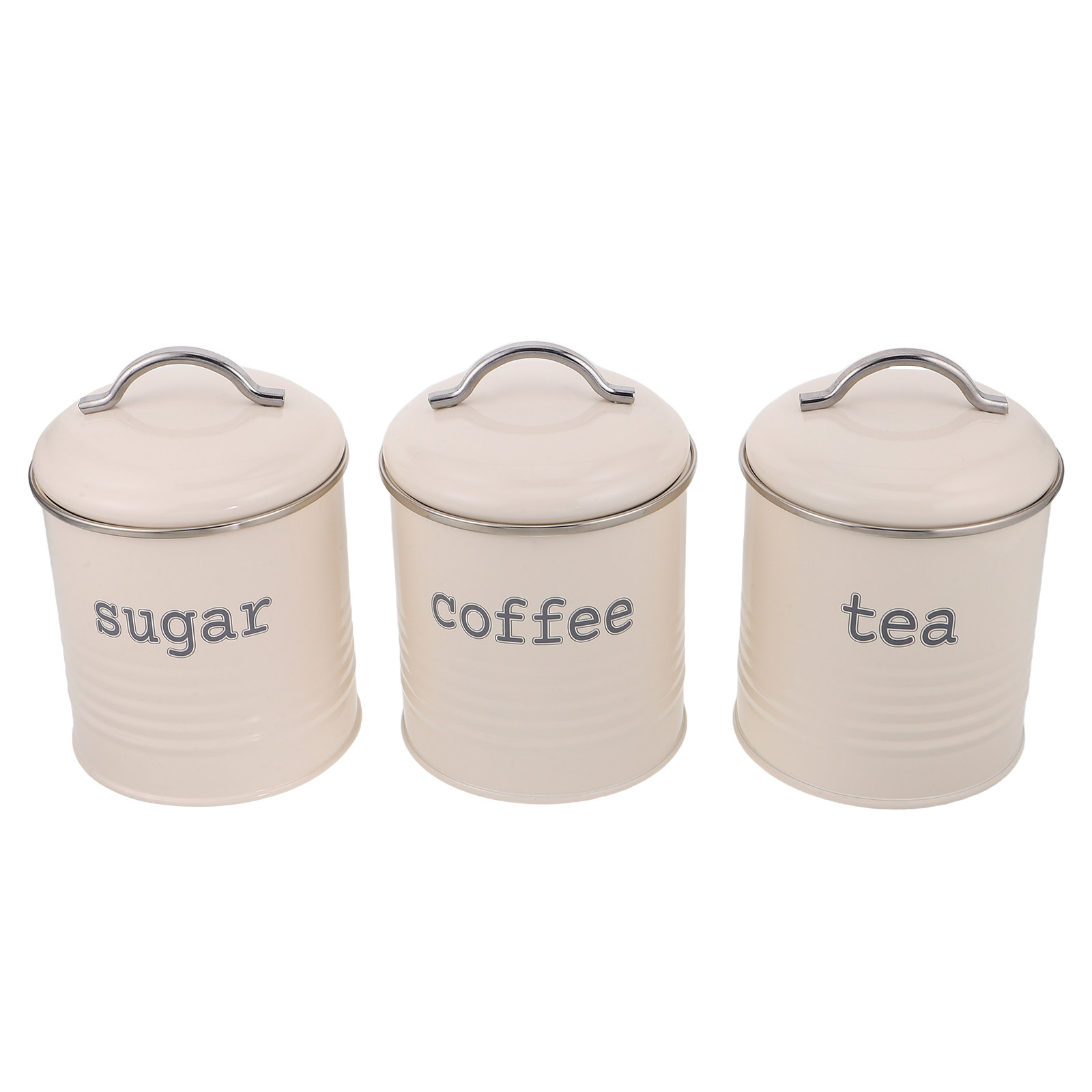 Coffee Tea Sugar Canister Set - 3-delige verzegelde koffiebonencontainerset, luchtdichte thee- en