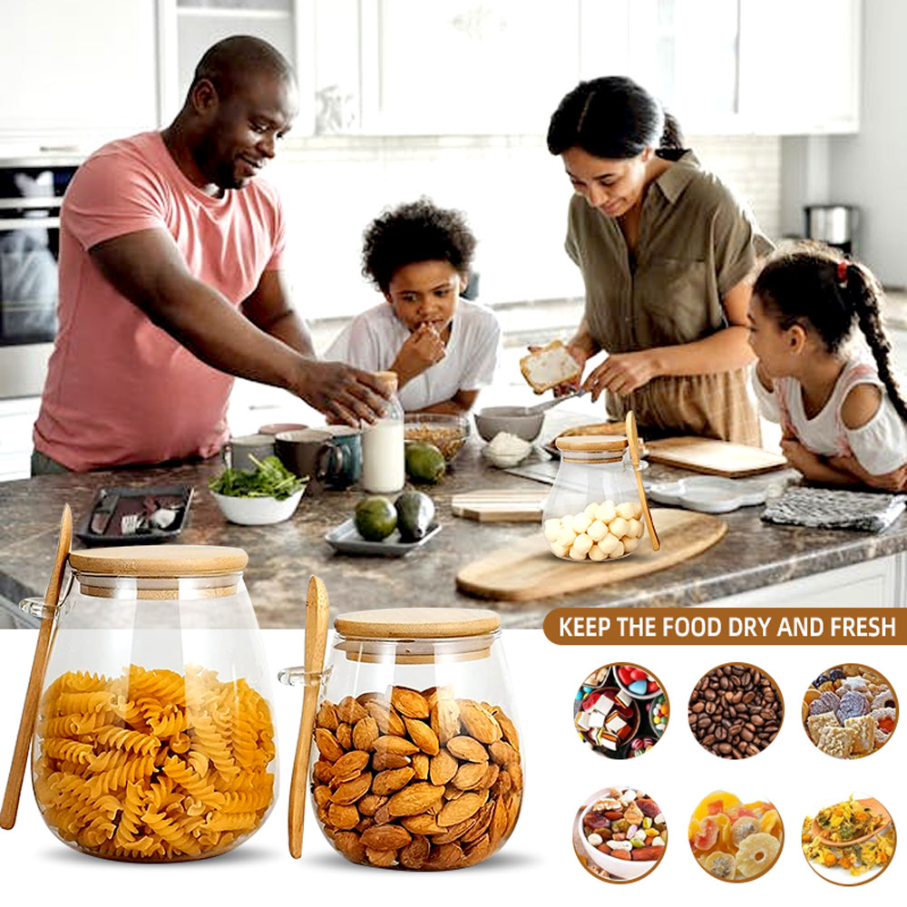 34Oz Verzegelde Glazen Pot Met - Coffee Tea Sugar Canister Set recensie en prijs