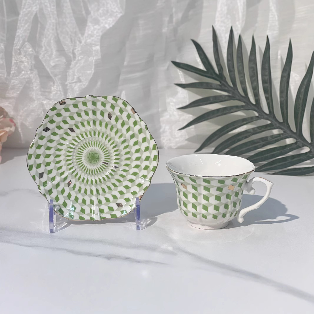 Lichte luxe blauwe en groene p - Coffee Tea Green recensie en prijs