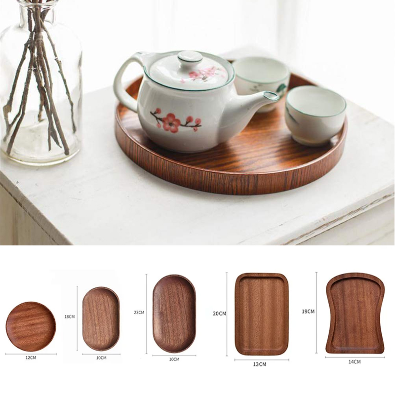 Walnoot houten dienblad Ins Wi - Coffee Tea Japan recensie en prijs