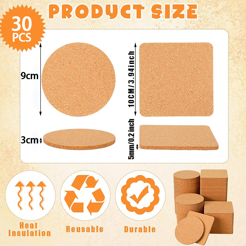 5/10/20/30PCS Ronde Houten Mat - Coffee Tea Holders recensie en prijs