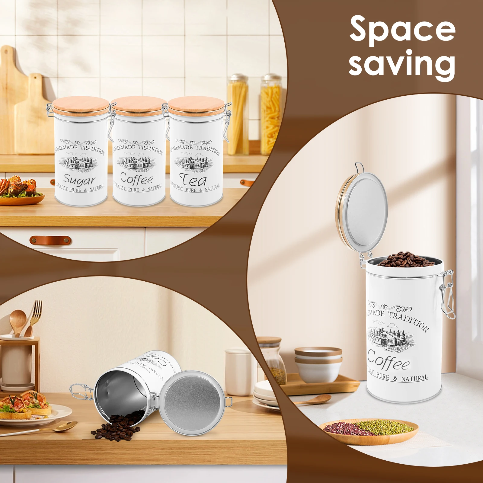 3 stks/set Thee Koffie Suikerb - Coffee Tea Sugar Canister Set recensie en prijs