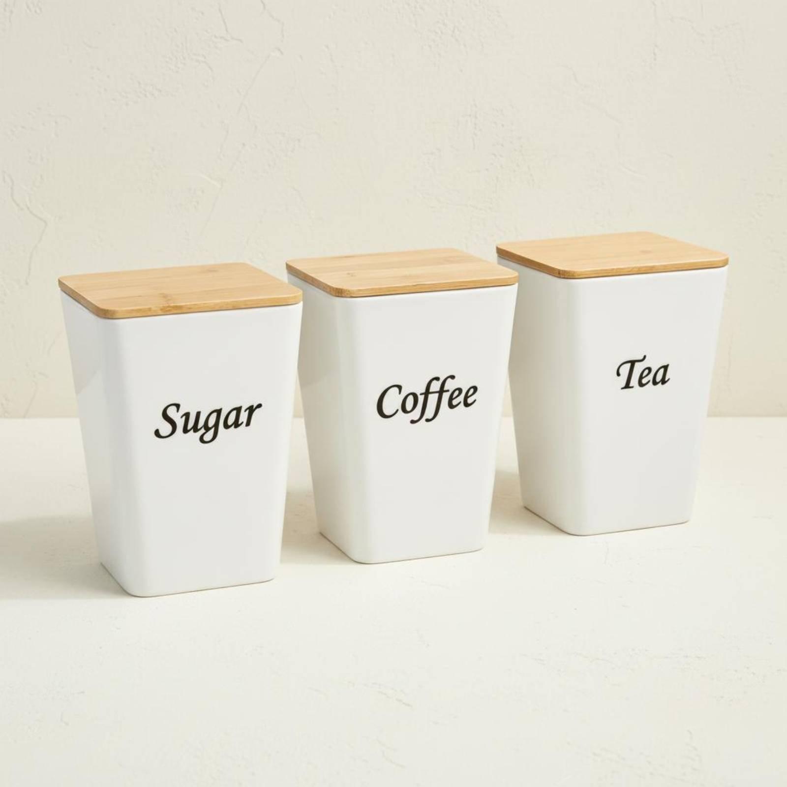 Set metalen voorraadpotten met - Coffee Tea Sugar Canister Set recensie en prijs