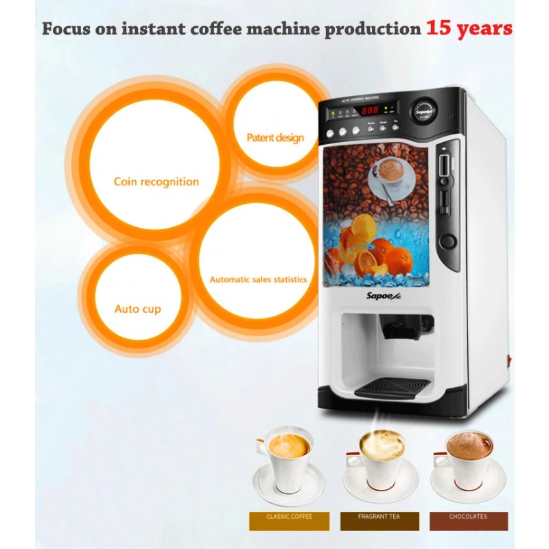 Automatische muntautomaat voor - Coffee Tea Vending Machine For Office recensie en prijs