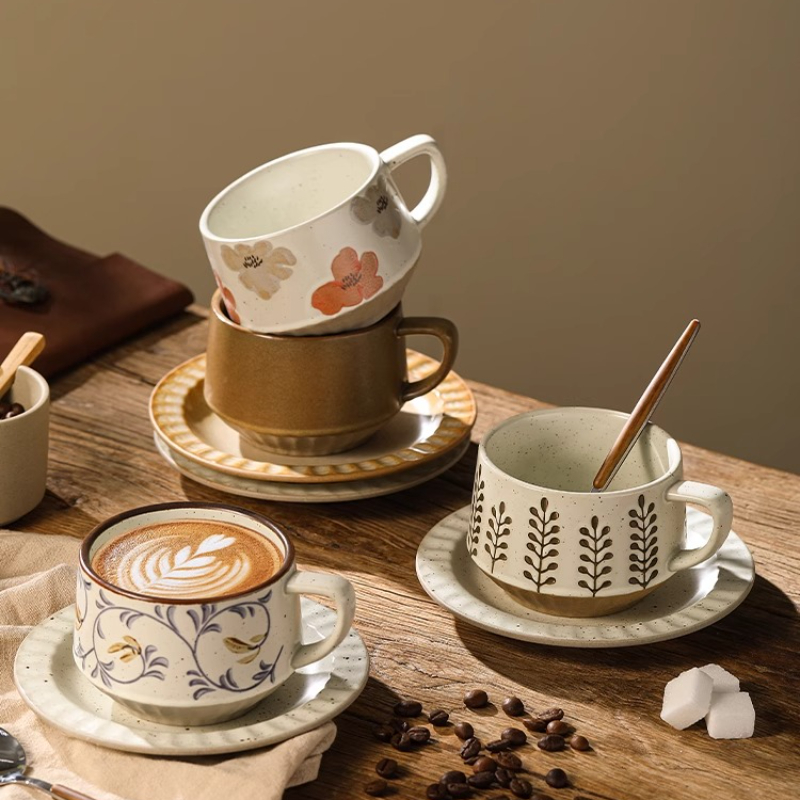 Retro keramische beker grof aa - Coffee Tea Game recensie en prijs