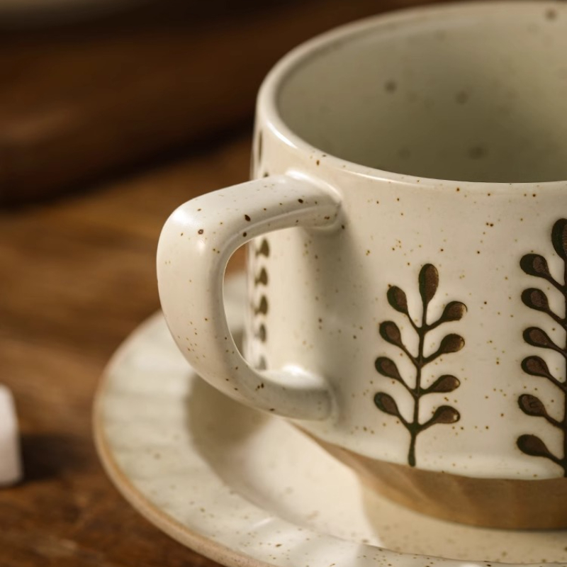 Retro keramische beker grof aa - Coffee Tea Game recensie en prijs