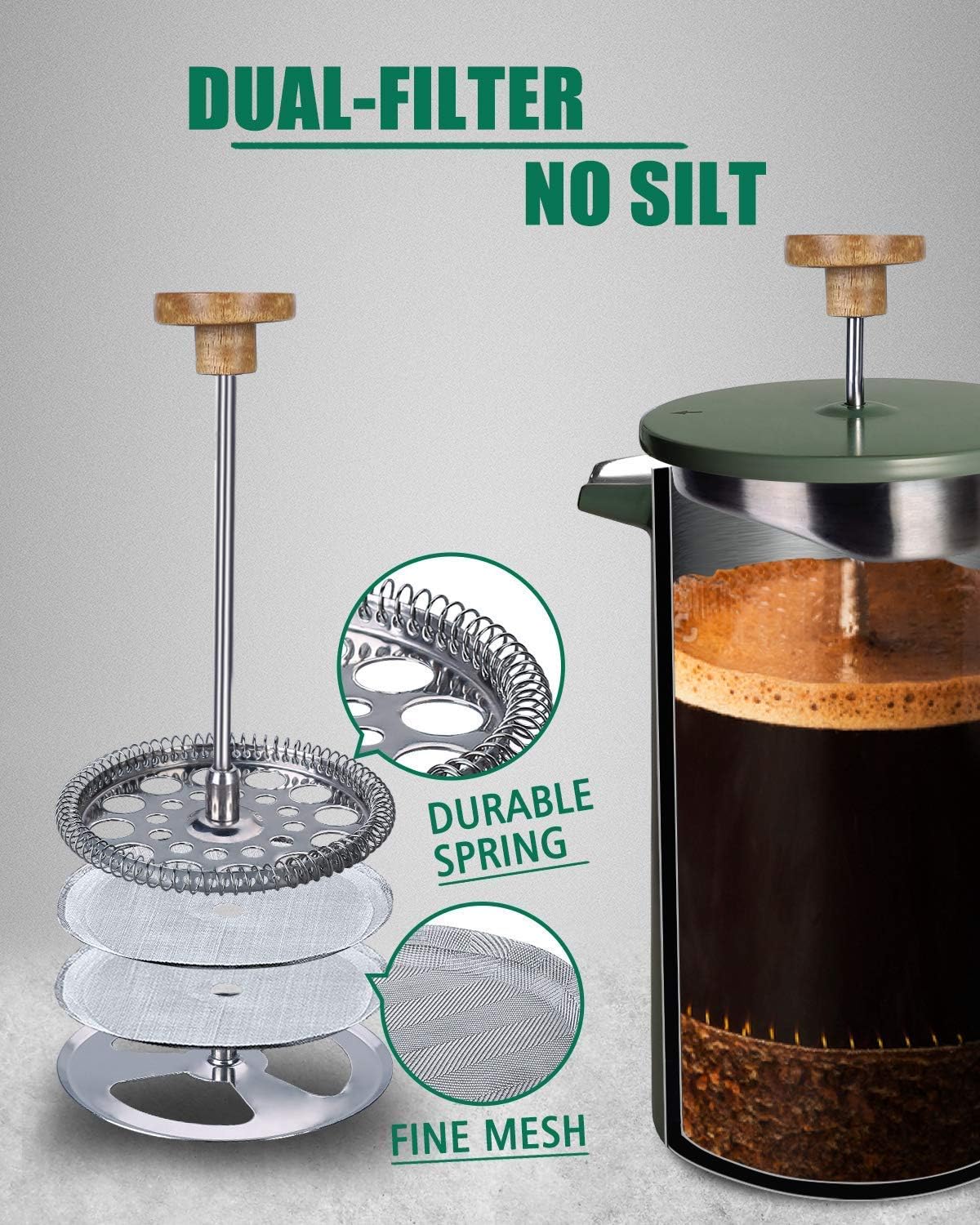 POLIVIAR 34 oz French Press Ko - Good Coffee Tea recensie en prijs