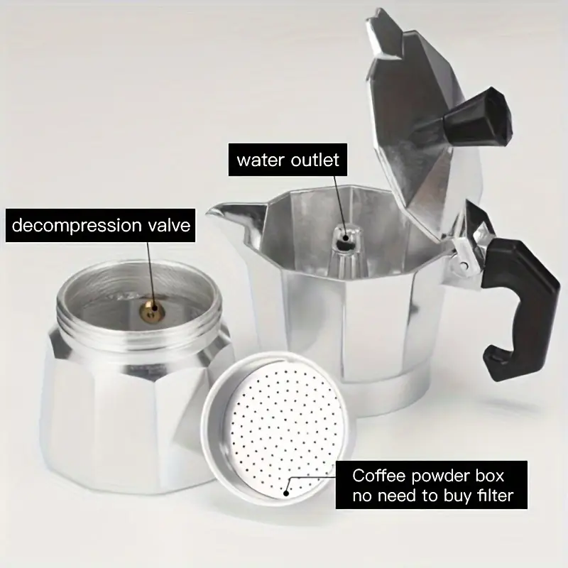 Klassieke aluminium moka pot 5 - Coffee Tea Chocolate recensie en prijs
