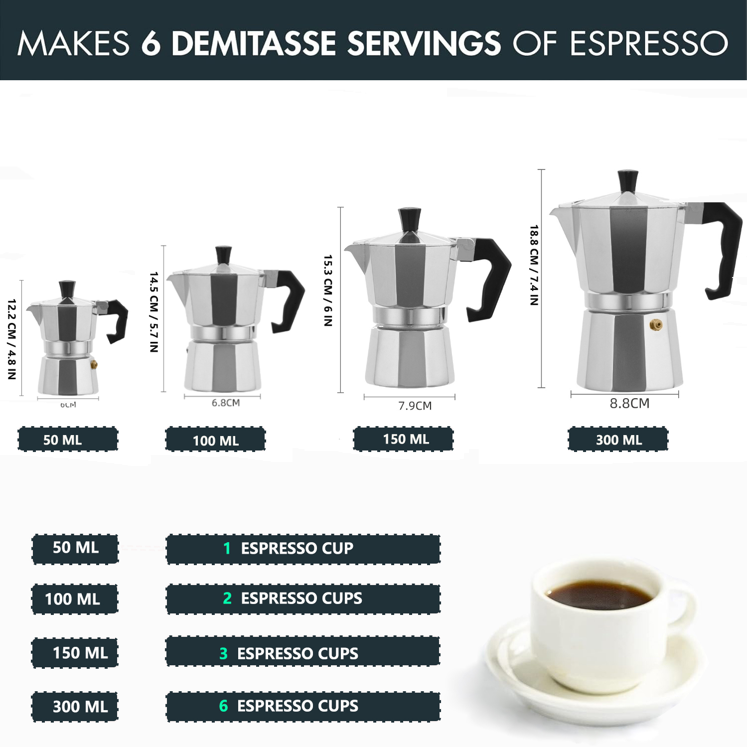Klassieke aluminium moka pot 5 - Coffee Tea Chocolate recensie en prijs