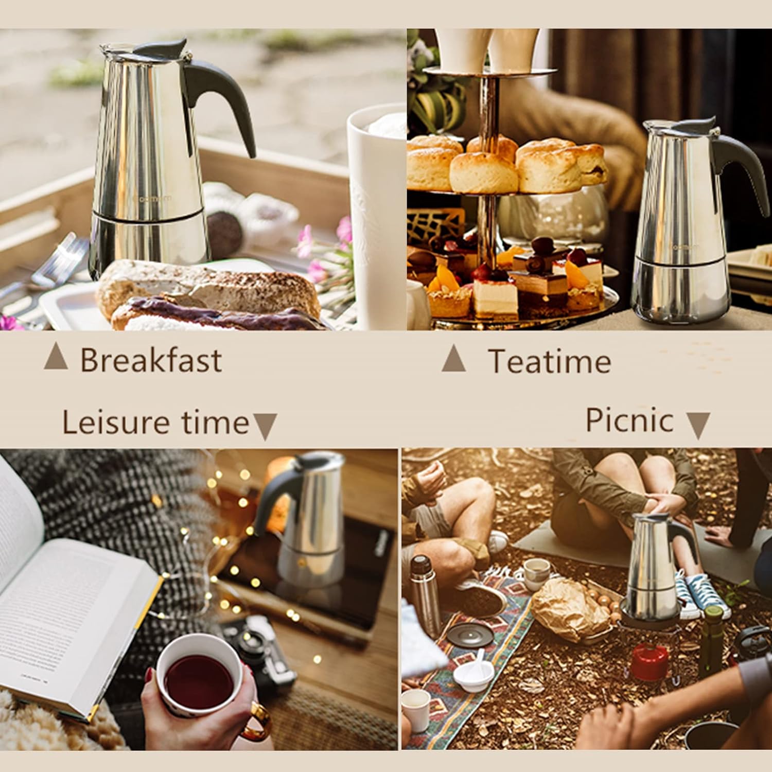 4/6/9 Cups Moka Pot Caffe Mach - Coffee Tea Chocolate recensie en prijs