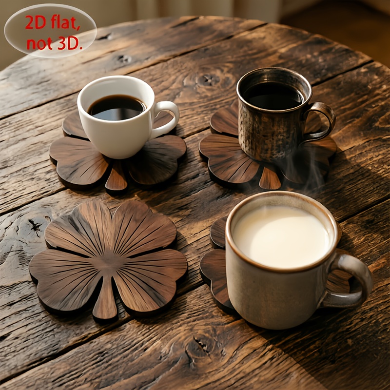 4-delige 2D platte houten onde - Coffee Tea Game recensie en prijs