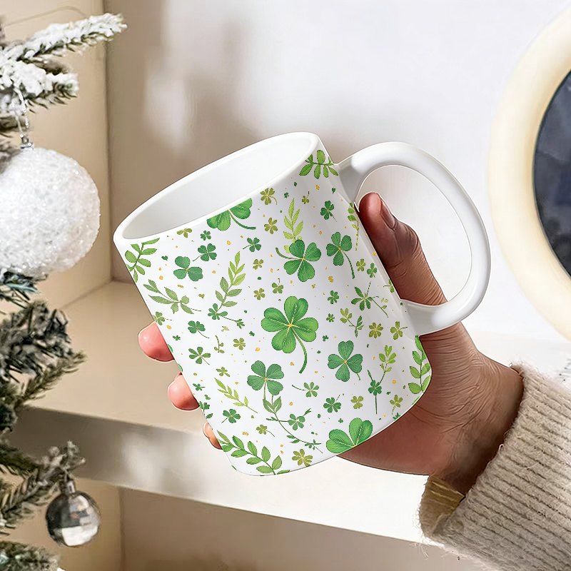 Aquarel groene klaver all-over - Coffee Tea Green recensie en prijs