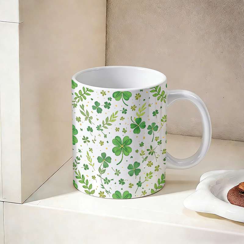 Aquarel groene klaver all-over - Coffee Tea Green recensie en prijs