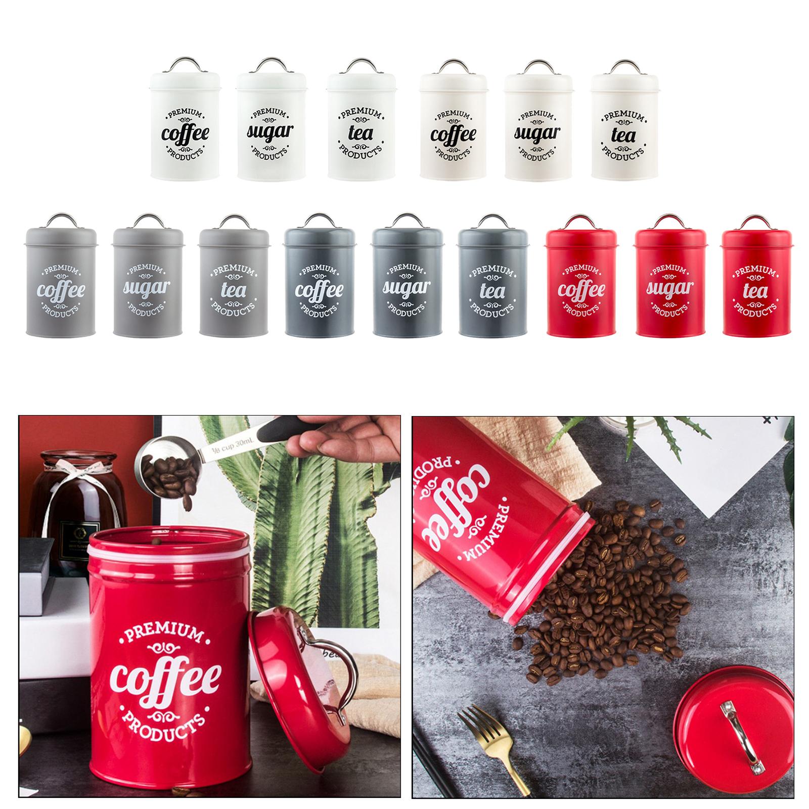 Metalen keukenblikjesset voor  - Coffee Tea Sugar Canister Set recensie en prijs