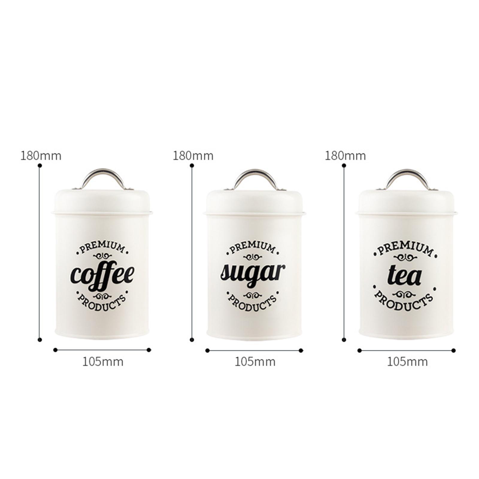 Metalen keukenblikjesset voor  - Coffee Tea Sugar Canister Set recensie en prijs