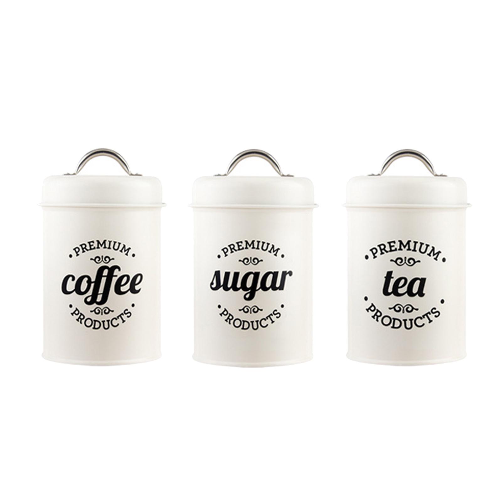 Metalen keukenblikjesset voor  - Coffee Tea Sugar Canister Set recensie en prijs